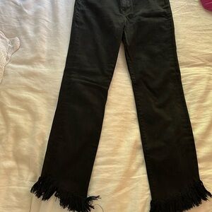Black FRAME denim Le High Straight jeans